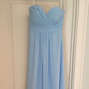 Blue strapless dress 👗